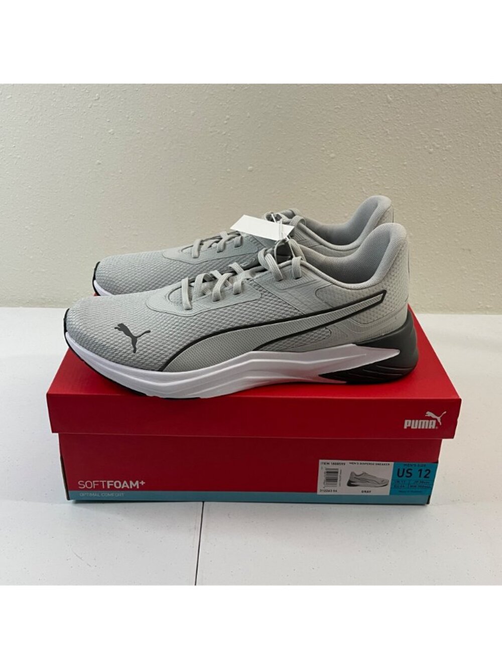 PUMA Men’s Disperse Sneakers Gray SoftFoam+ Training Shoes Size 12 - Picture 9 of 12